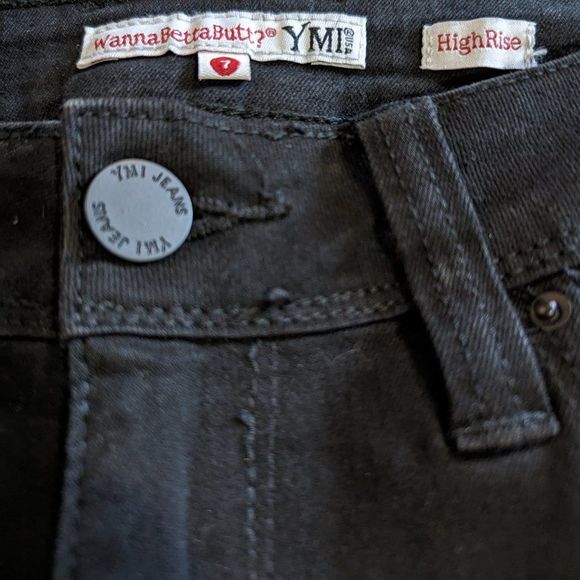 YMI High Rise Black Distressed Jeans Perfect Condition Sized 7 - Picture 5 of 10
